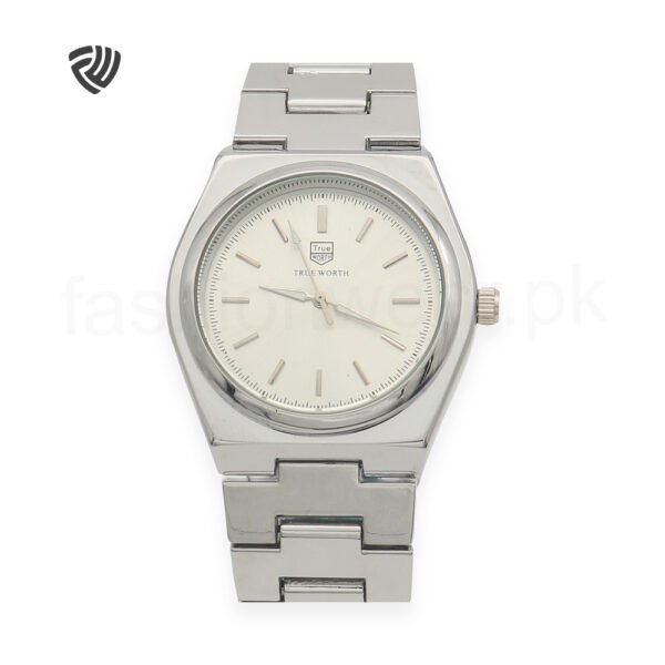Silver True Worth Chain Watch for Men