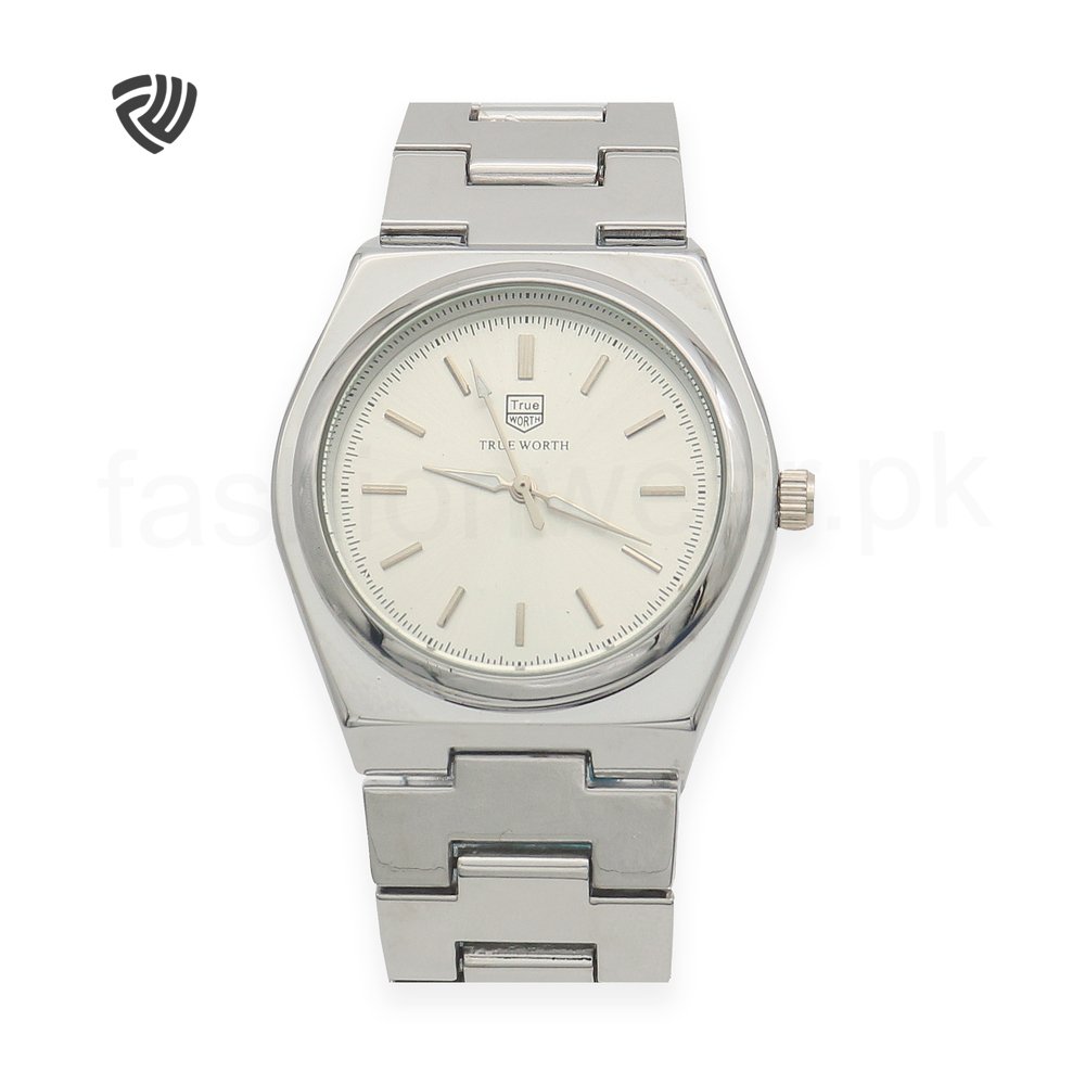 Silver True Worth Chain Watch for Men