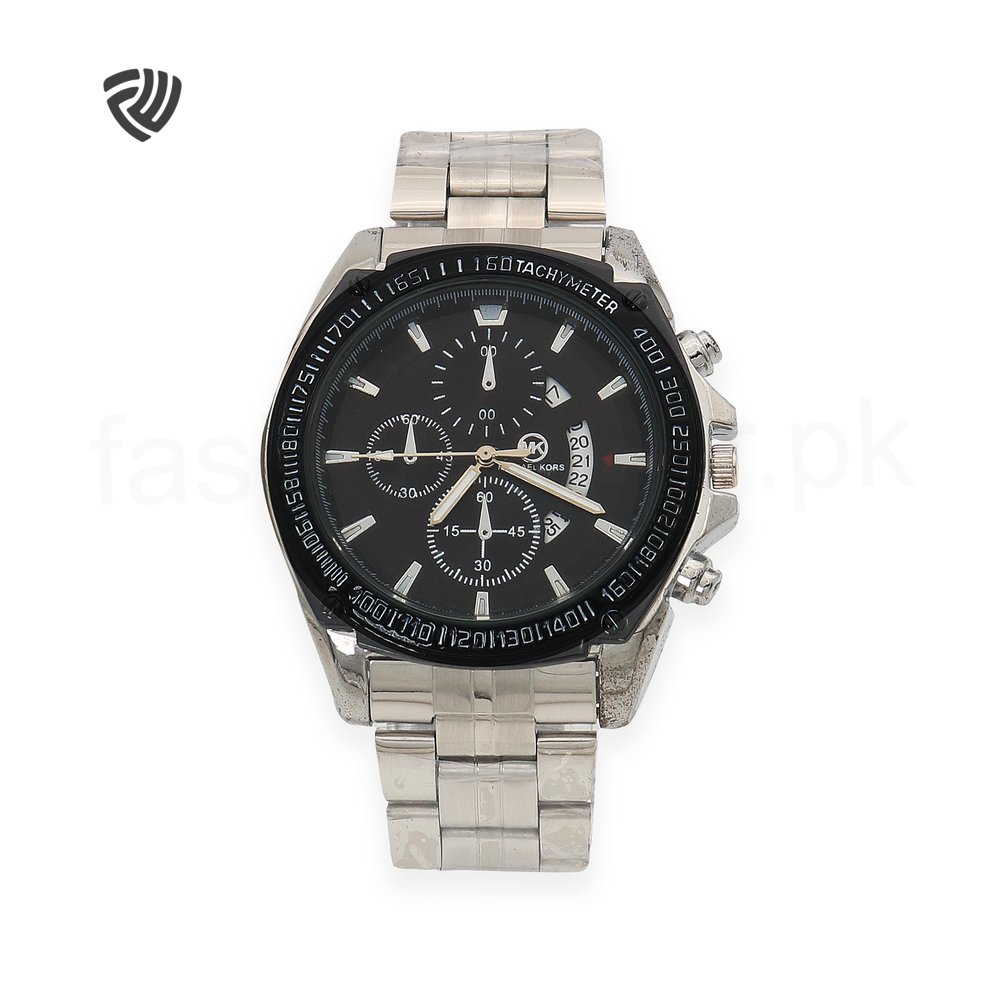 Silver MK Chain Watch with Date display for Men