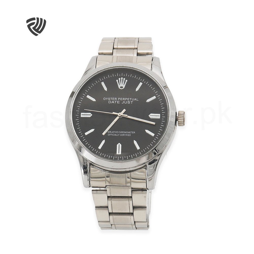 Silver Roles Chain Watch for Men