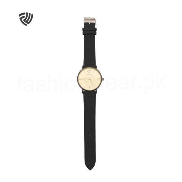 White Dial Calvin Leather Strap Watch - Image 4